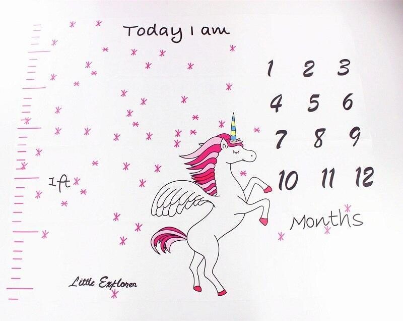 Cartoon Pattern Baby Photo Props Background Blankets Play Mats Backdrop Cloth Calendar Photo Accessories Blanket For Baby