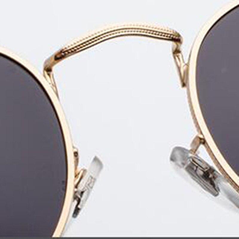Leon Elegant Unisex Woman and Man Classic Round Sunglasses Designer Glasses Lady Round Luxury Retro Sunglasses With Vintage Mirror Oculos De Sol Gafas