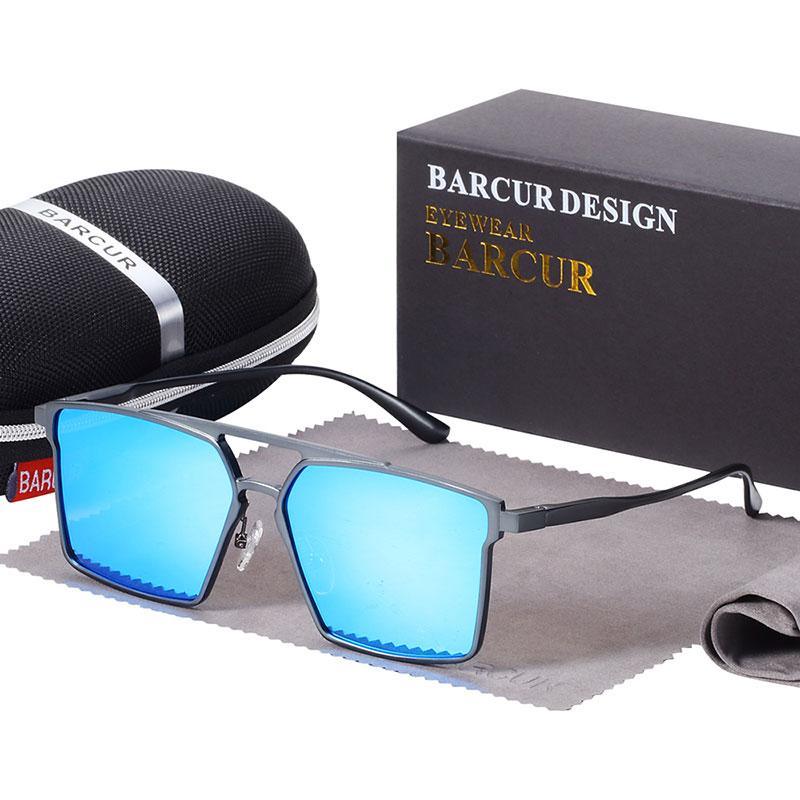 The New Luxury Original Minimalist Aluminium Square Sunglasses Polarized Sun glasses for Women and Men With UV400 Protection