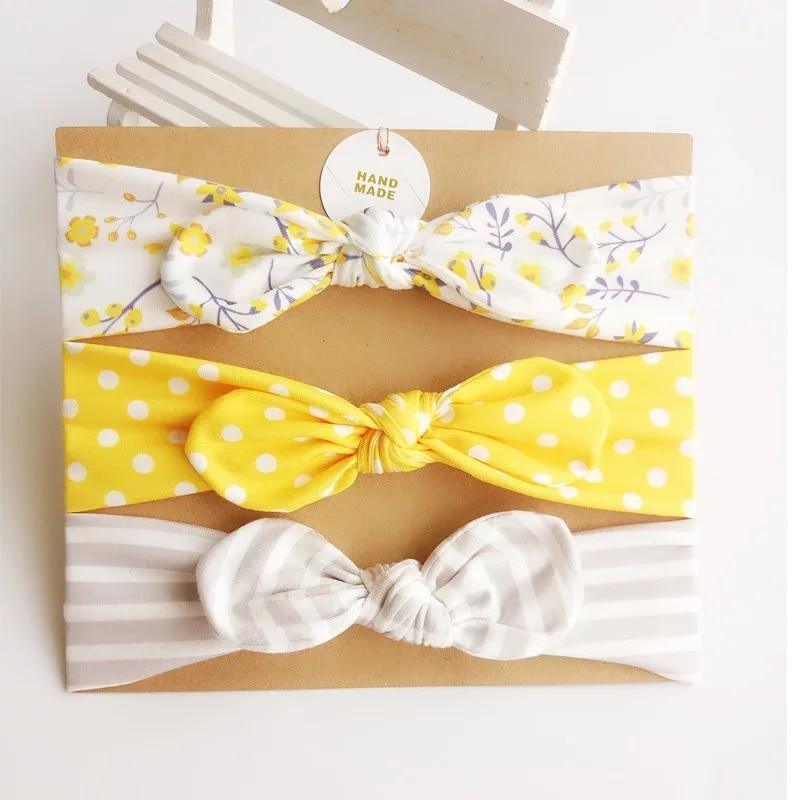 Modern Handamde Luxury Set Baby Girl Headband Bow For Newborn Babies Hair Band Elastic Accessories Cotton Headwear For Girls