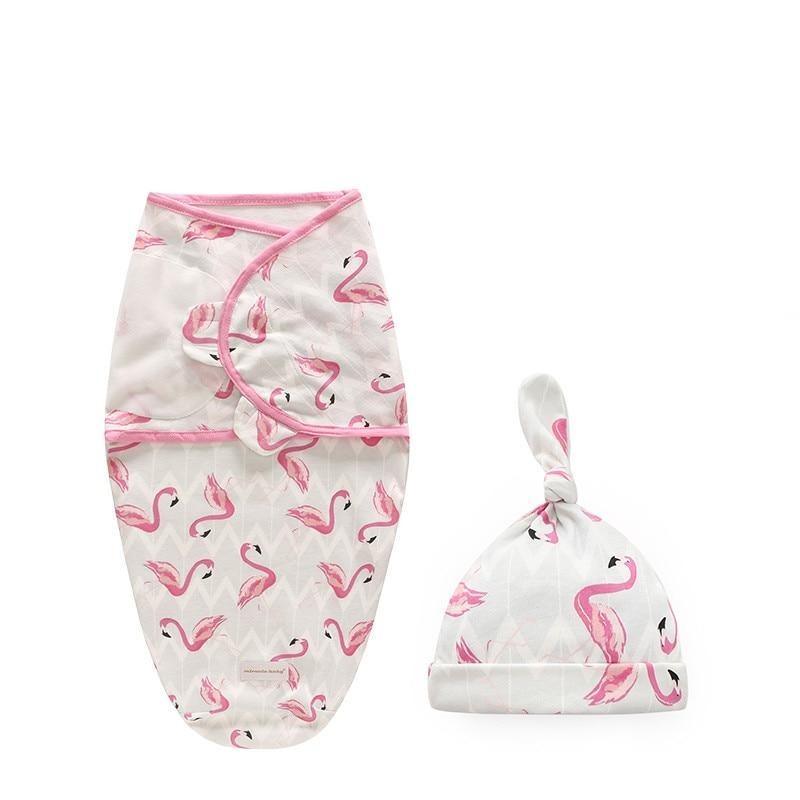 Baby Swaddle Blanket With Cap For Newborn Wrap Cotton Swaddling Bag Baby Envelope Sleep sack Blanket .