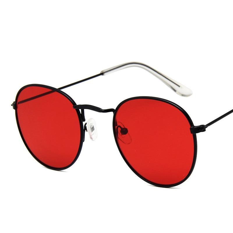 Leon Elegant Unisex Woman and Man Classic Round Sunglasses Designer Glasses Lady Round Luxury Retro Sunglasses With Vintage Mirror Oculos De Sol Gafas