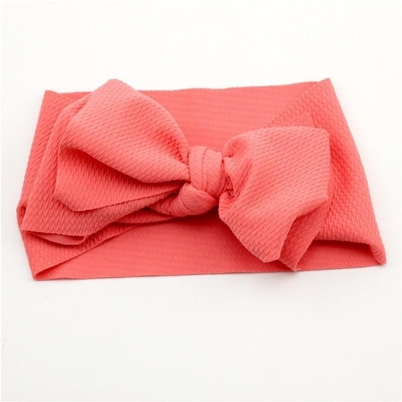 Adjustable Big Bow Headwrap Top Knot Headbands Over Sized Bow Hair Turban for Newborn Girl