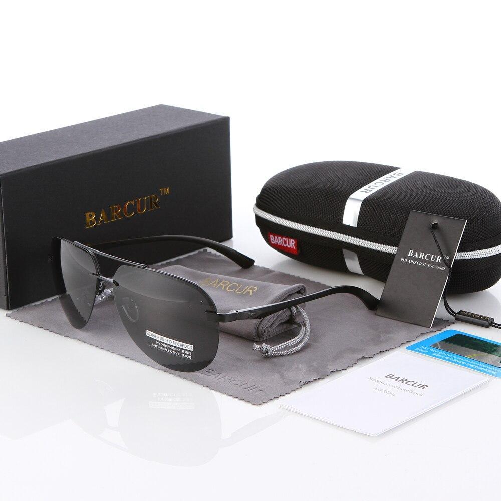 Luxury Aluminium Magnesium Men's Sports Driving Polarized Sunglasses With Stanless Steel Frame Ultra Light Men Glasses In Aviation Pilot Style With UV400 Protection