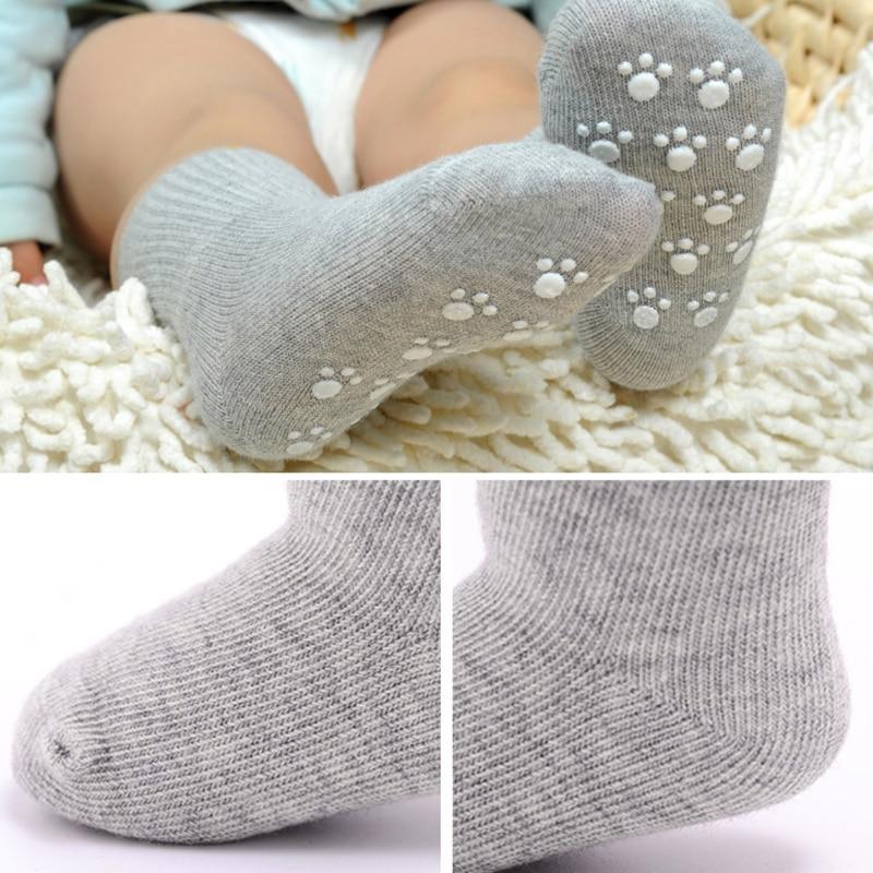 Cotton Baby Candy Color Anti Slip Soft Kids Floor Socks For Newborn Baby Boy And Girls