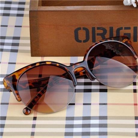 New Luxury Modern Fashion Retro Designer Super Round Circle Glasses With Cat Eye Women's Sunglasses With UV400 Protection