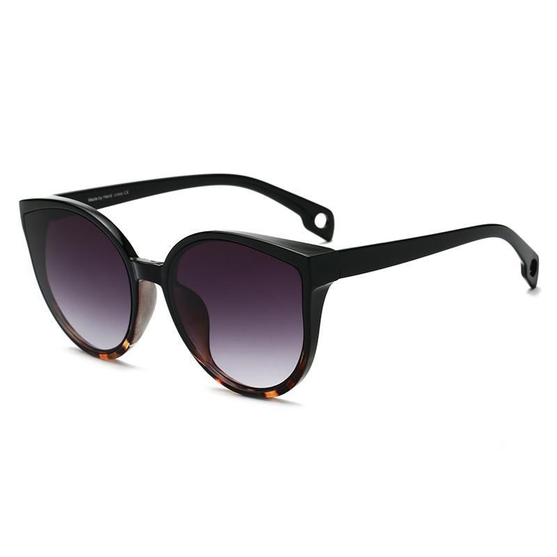Luxury Modern Elegant Lady Sunglasses WIth Cat Eye Women Eyewear Plastic Frame Clear Lens With UV400 Protection
