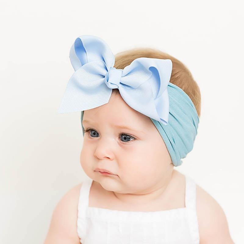 Baby Girls Headbands Hair Accessories Turban Solid Head wear Hair Band Bow Girl Accessories