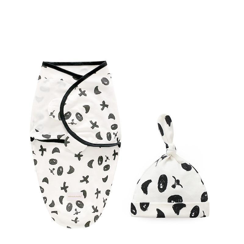 Baby Swaddle Blanket With Cap For Newborn Wrap Cotton Swaddling Bag Baby Envelope Sleep sack Blanket .