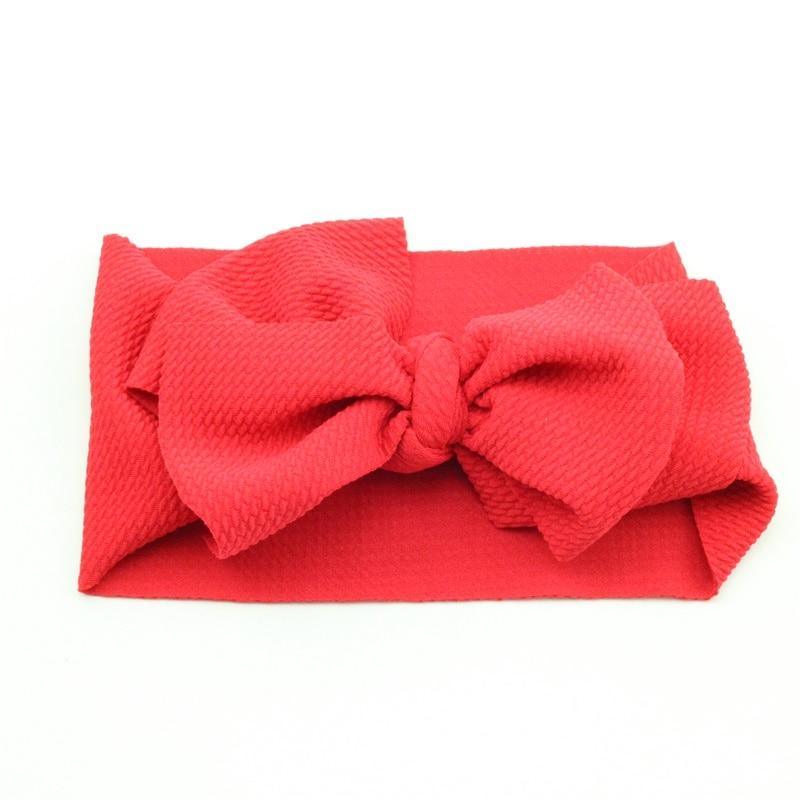 Adjustable Big Bow Headwrap Top Knot Headbands Over Sized Bow Hair Turban for Newborn Girl