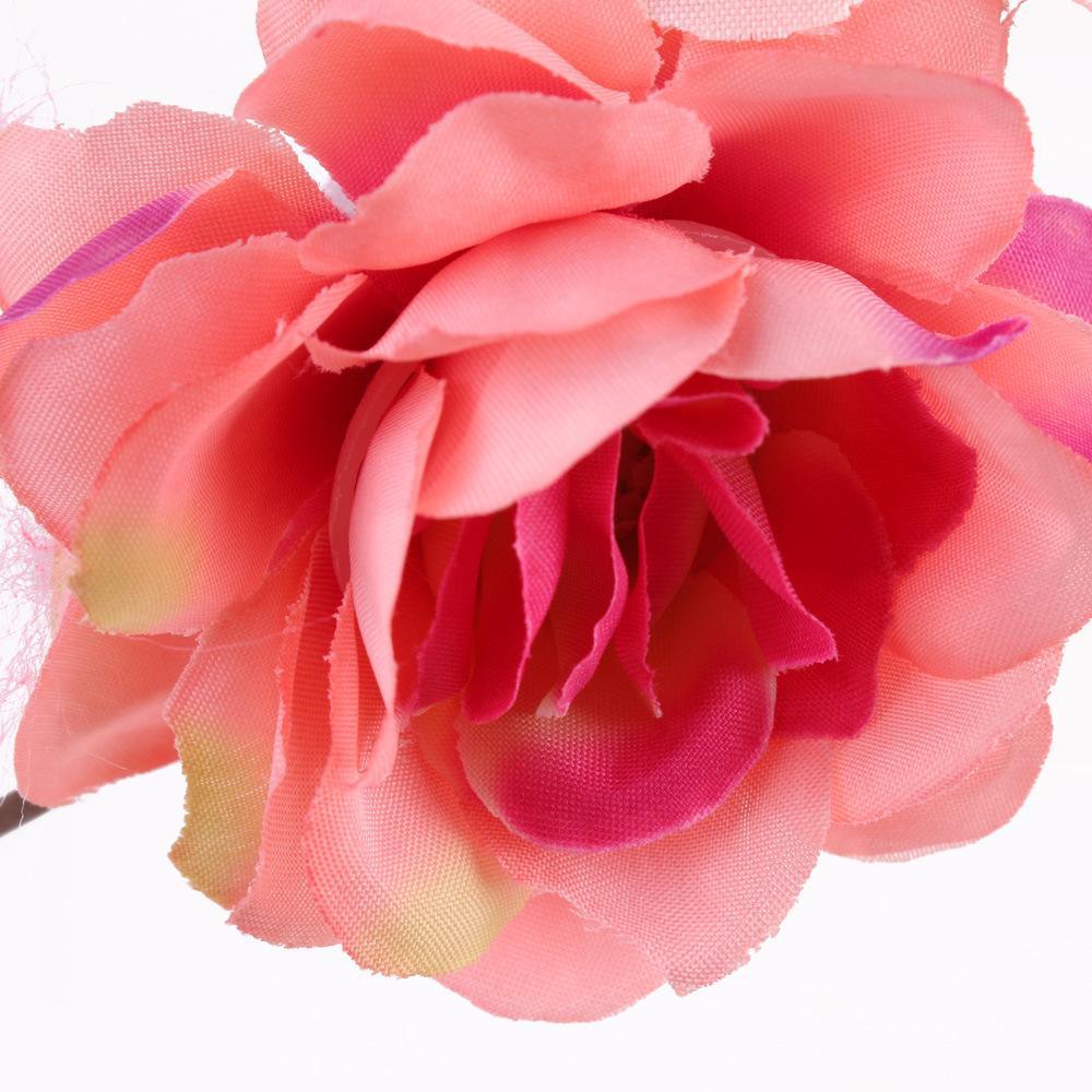 Luxury Handamde Mommy and Baby Flower Headband Large Flower Crown Mother Kids Flowers Headwear For Celebration