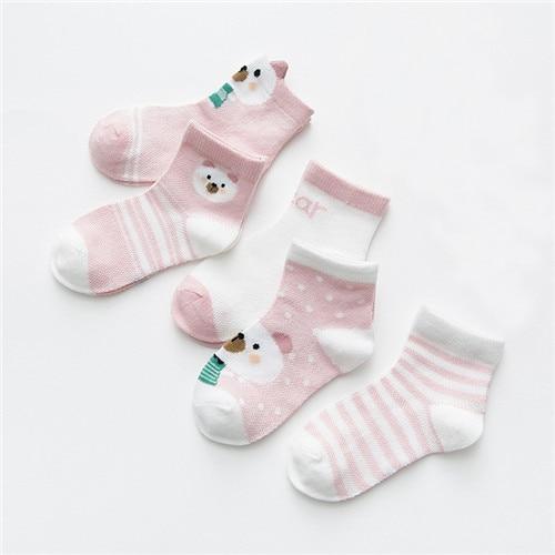 5 Pairs Infant Mesh Thin Cotton Socks For Newborn Baby Girls And Boy Clothes Accessories