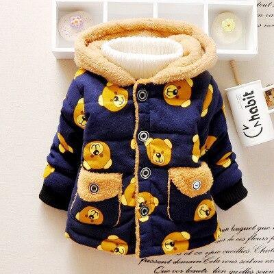 Luxury Newborn Children Plus Cute Hooded Cotton Jacket Infant Clothing for Baby Girls In Elegant Colorful Design For Winter