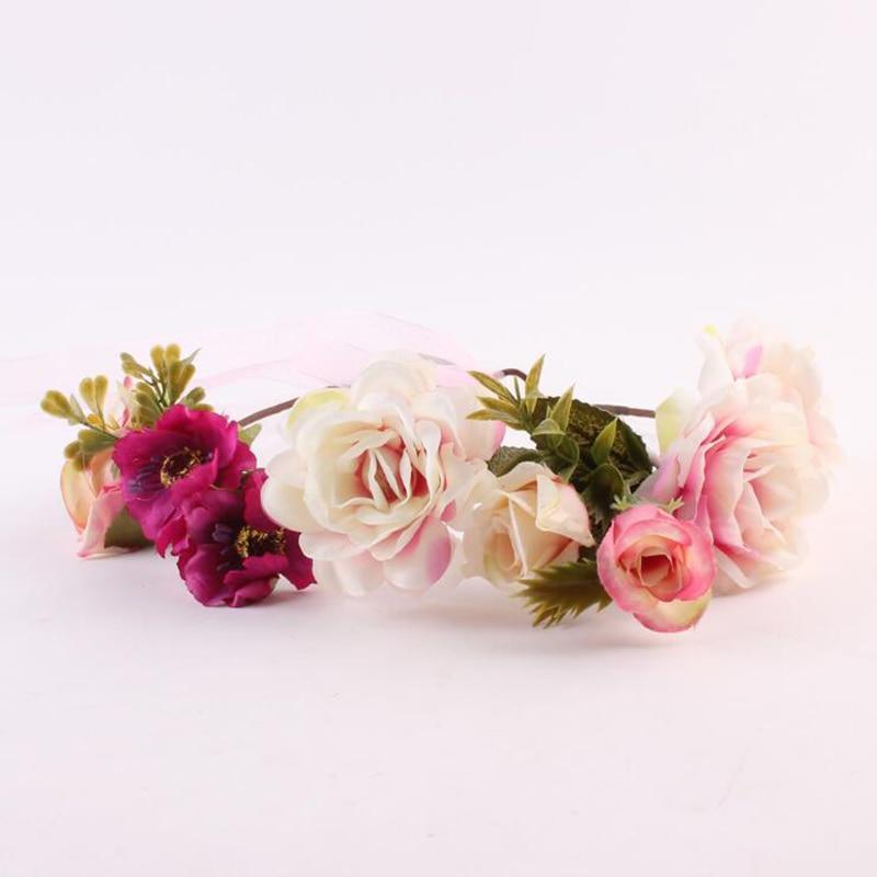 Modern Flower Headband Newborn Matching Flower Crown for Mother Kids Hair Band Accessories