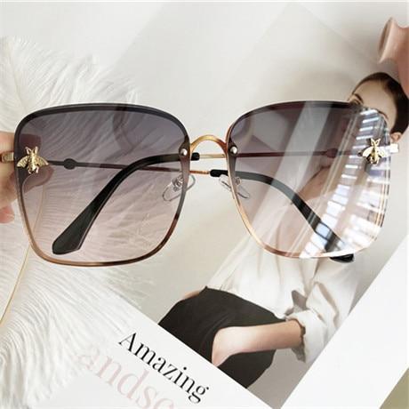 Popular brand Oversize Square Sunglasses For Women and Ladies Luxury Driving Superstar Designer Sunglasses With Shades and Gradient Glasses With UV400 Protection