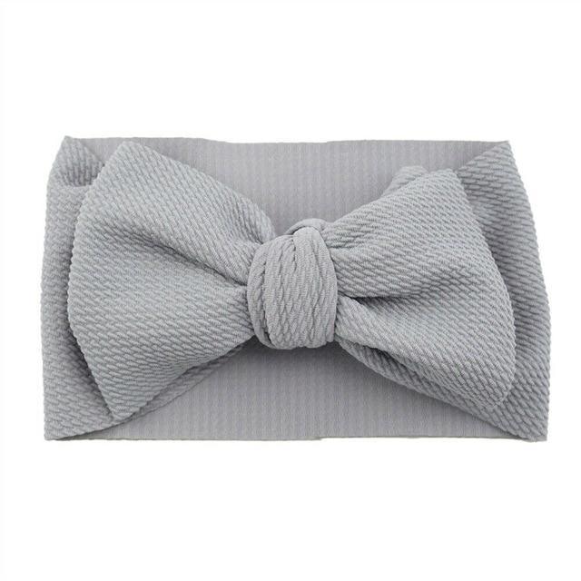 Fashion Trend Big Modern Baby Bow Accessories For Toddler Girls In Solid Bow Hairband Stretch Turban Knot Head Wrap Color for Kids