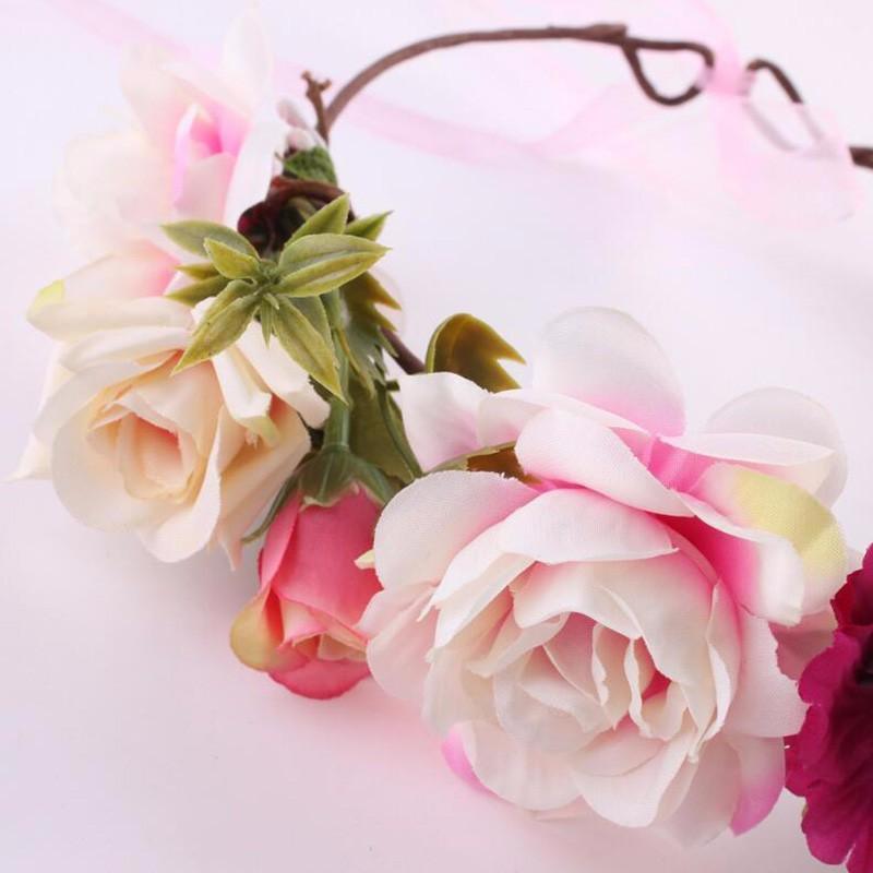 Modern Flower Headband Newborn Matching Flower Crown for Mother Kids Hair Band Accessories