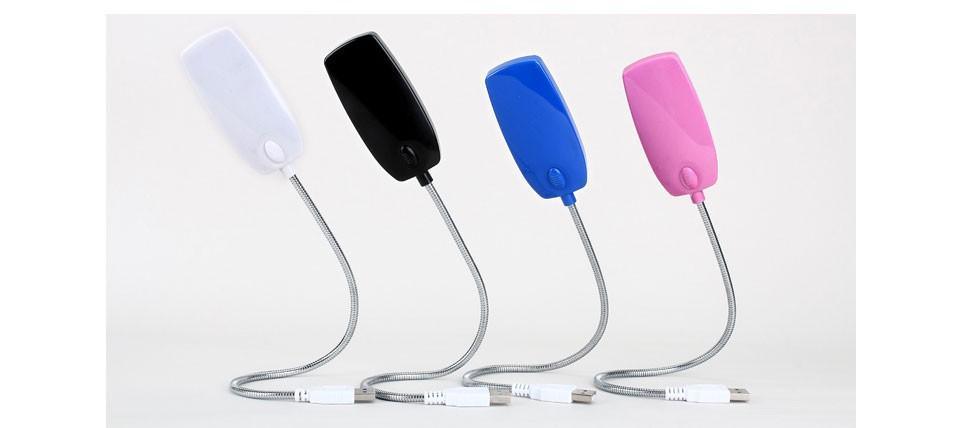 STEVVEX LED Reading Flexibile Lamp LED USB Book light Ultra Bright Flexible 4 Colors for Laptop Notebook and PC Computer