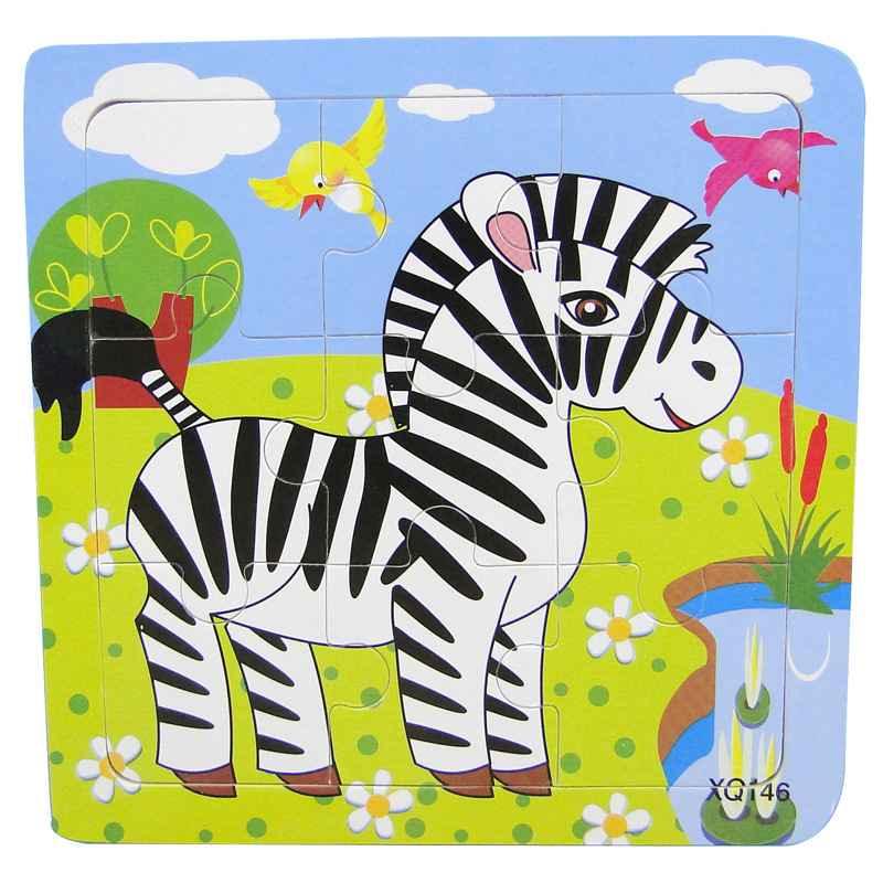 1 Pcs Animal Wooden Puzzles For Children In Wooden 3D Mosaic Puzzles Kids Educational Toys Design For Baby Birthday Gifts