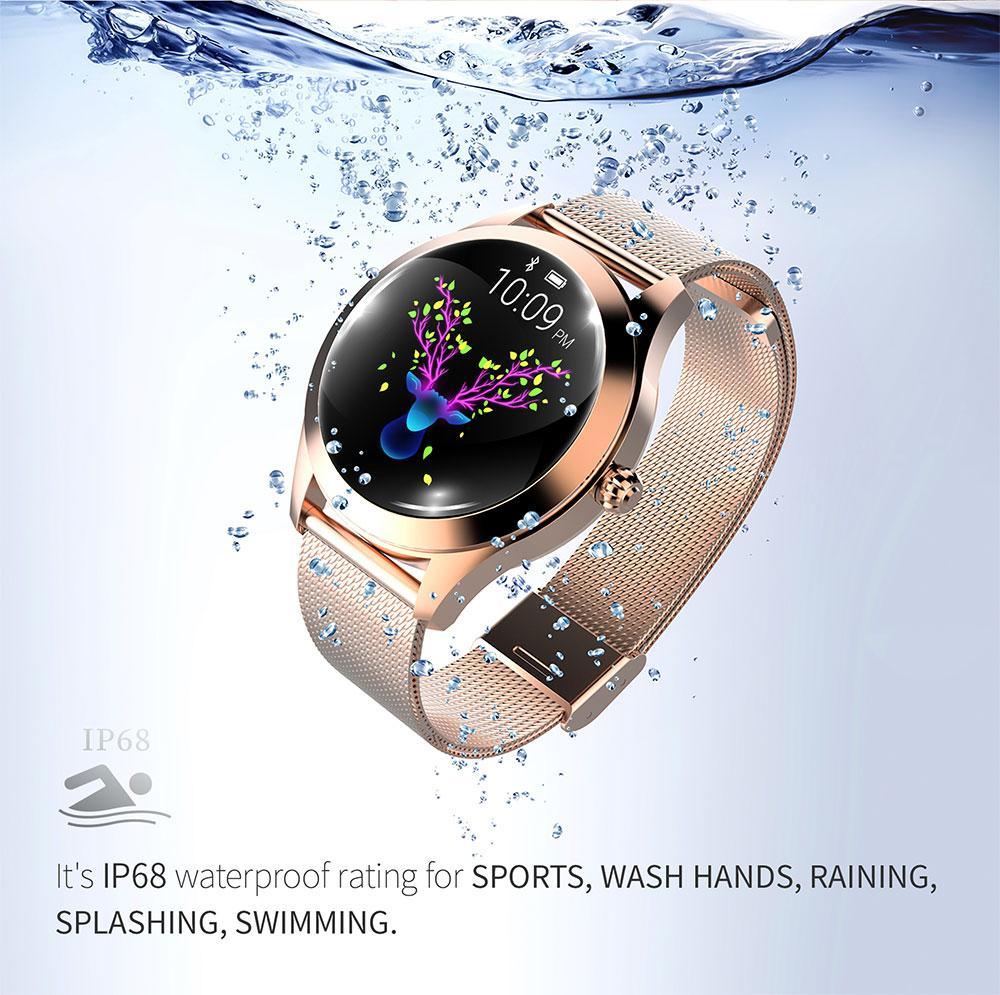 STEVVEX IP68 Waterproof Luxury Elegant Smart Watch For Women Lovely Bracelet Heart Rate Monitor Sleep Monitoring Smartwatch Connect