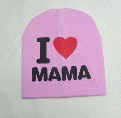 Modern Popular Baby Knitted Warm Cotton Beanie Hat cap For Toddler Baby Kids Cap for Girls & Boys I love Mama Prints Baby Hat Design