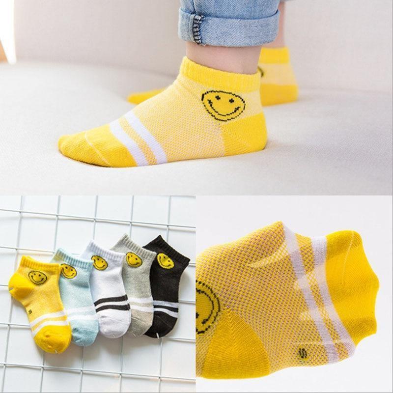 5 Pairs Kids Socks Striped Sock for Children Fashion Sports Elastic Socks Spring Autumn Summer Breathable Soft Socks For Kids