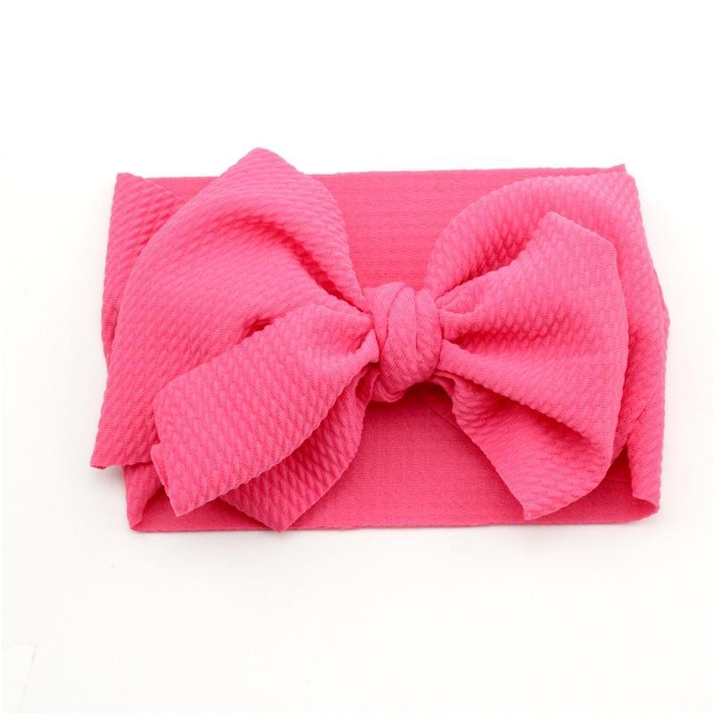 Adjustable Big Bow Headwrap Top Knot Headbands Over Sized Bow Hair Turban for Newborn Girl