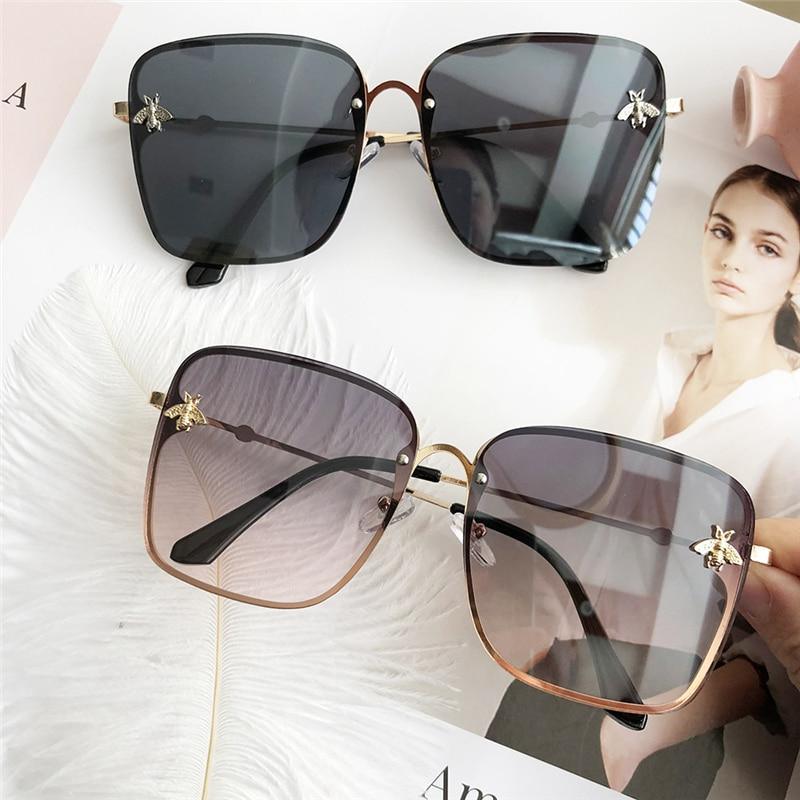 Popular brand Oversize Square Sunglasses For Women and Ladies Luxury Driving Superstar Designer Sunglasses With Shades and Gradient Glasses With UV400 Protection