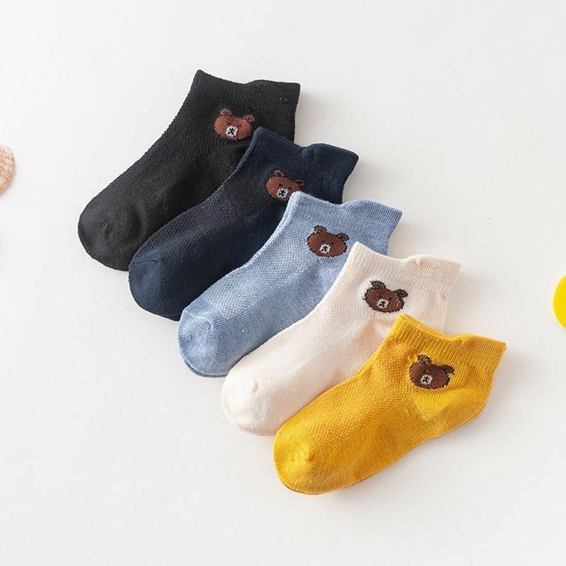 5 Pairs Kids Socks Striped Sock for Children Fashion Sports Elastic Socks Spring Autumn Summer Breathable Soft Socks For Kids