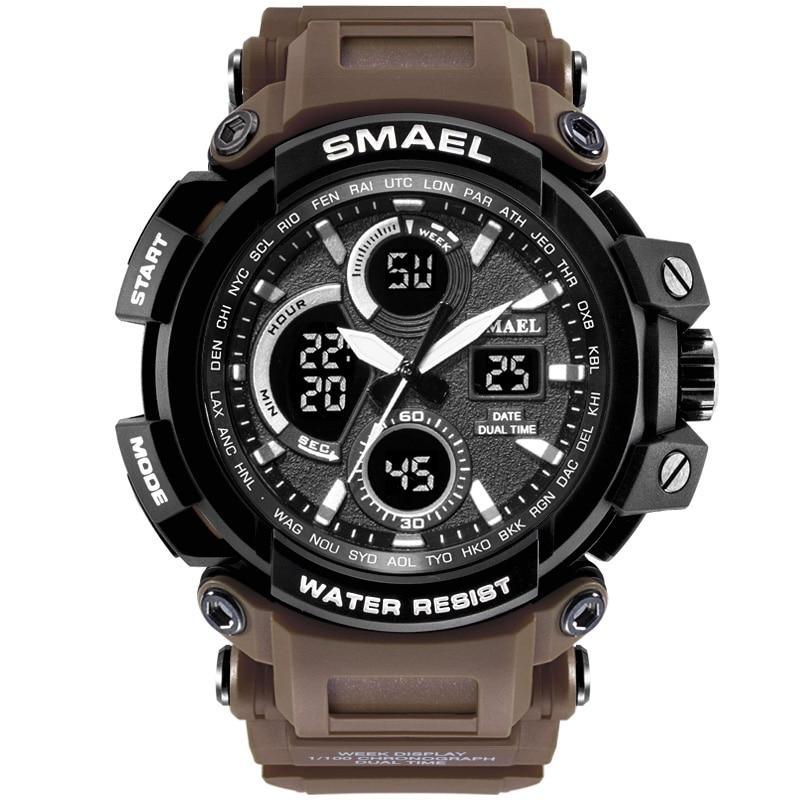 Modern Sport Waterproof 50M Men Watches With LED Digital Display In Military Armi Relogio Masculino Style