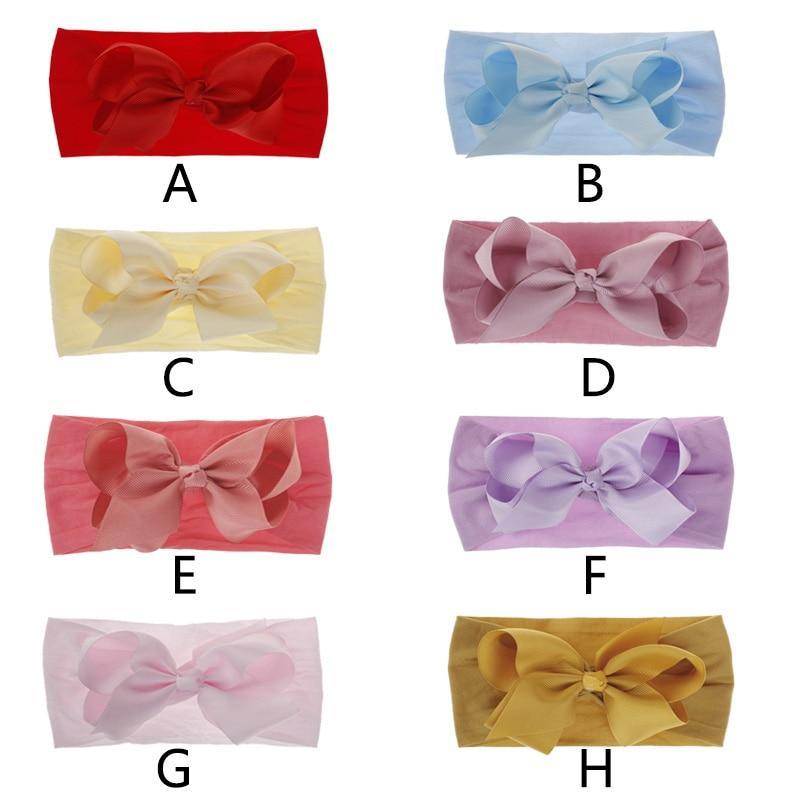 Baby Girls Headbands Hair Accessories Turban Solid Head wear Hair Band Bow Girl Accessories