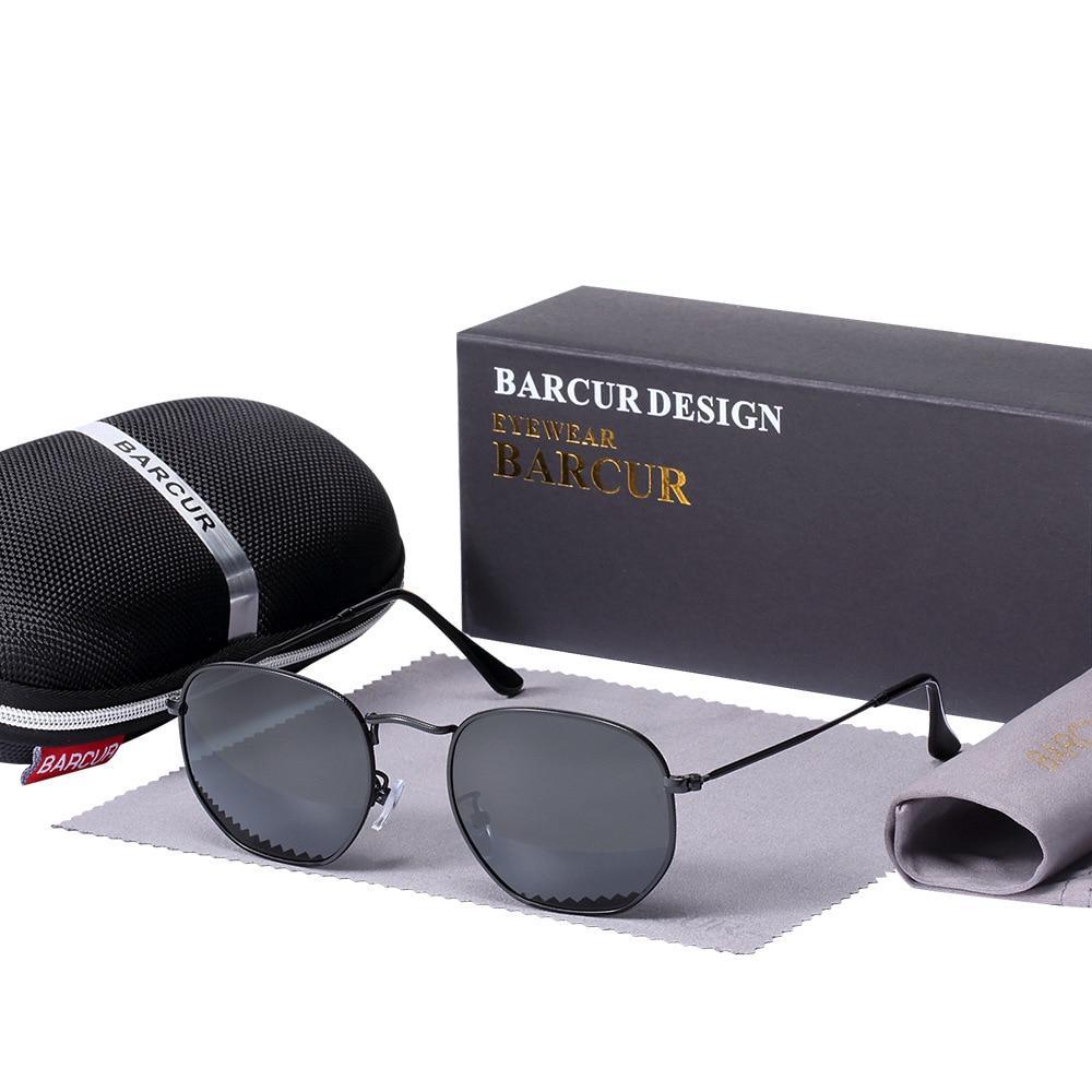New Luxury and Elegant Reflective Universla Sunglasses for Men and Women Stainless Steel Frame Eyewear Mirror Hexagon Glasses With UV400 Protection