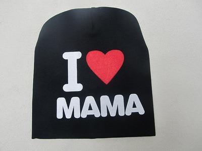 Modern Popular Baby Knitted Warm Cotton Beanie Hat cap For Toddler Baby Kids Cap for Girls & Boys I love Mama Prints Baby Hat Design