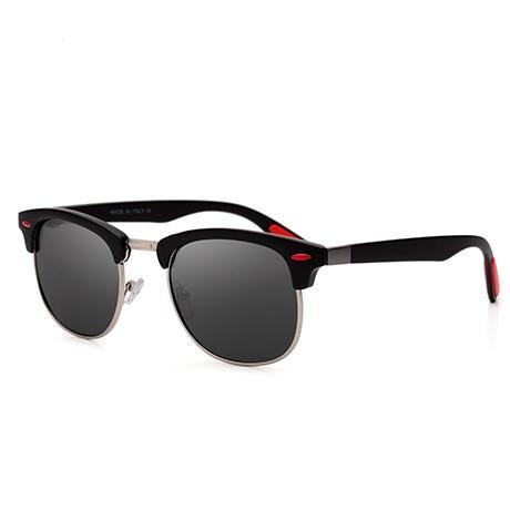 Popular Retro New Polarized Men's Sunglasses UV400 Square Half Metal Frame Ladies Sunglasses Brand Design Glasses Driving Sunglasses