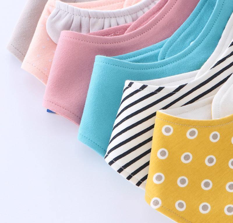 Baby Bibs Waterproof Triangle Cotton Cartoon Child Dribble Bibs Newborn Absorbent Cloth Bib for Kids in Cat Design