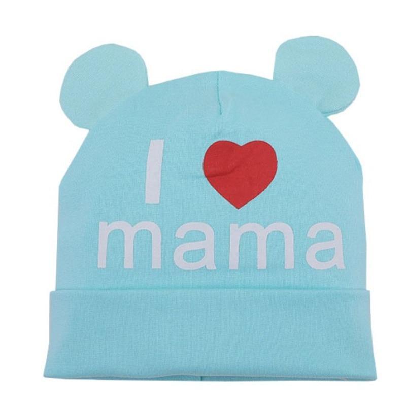 Modern Baby Hat Cute Ear Cotton Girls Cap Scarf Infant Hats Finger love Kids Boys Knitted Cap Winter hat I love mama/pap Cap