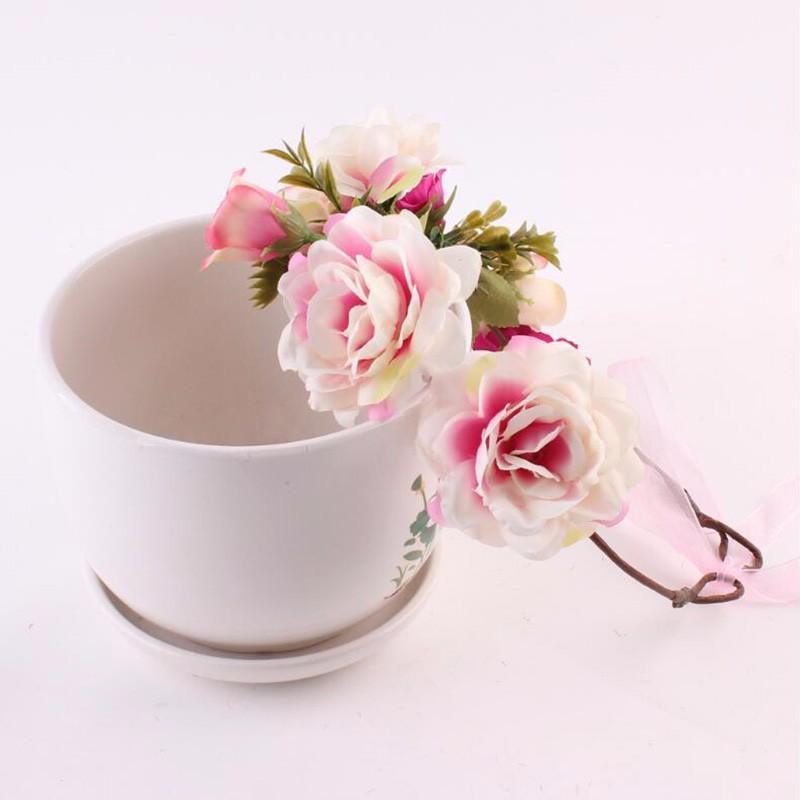 Modern Flower Headband Newborn Matching Flower Crown for Mother Kids Hair Band Accessories