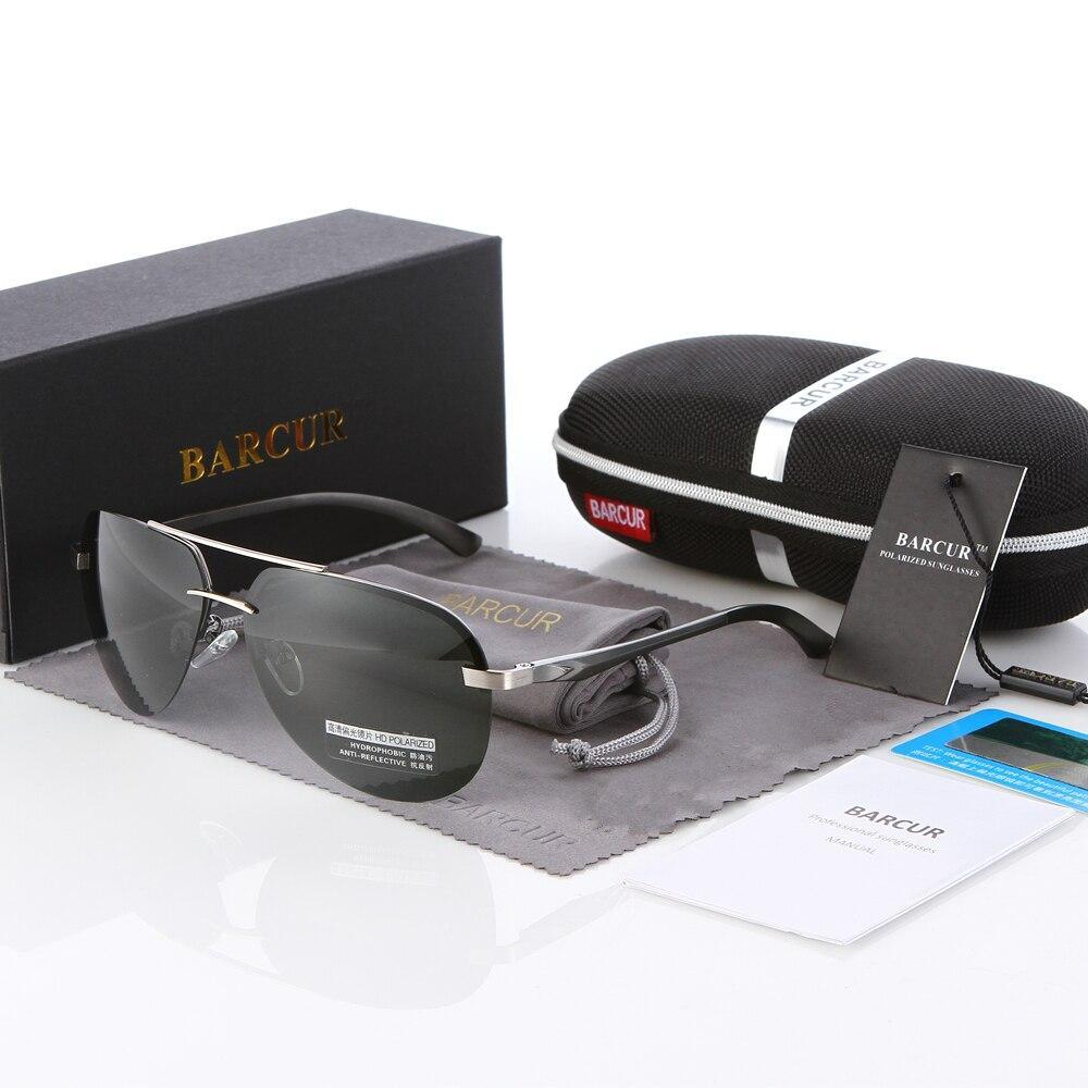 Luxury Aluminium Magnesium Men's Sports Driving Polarized Sunglasses With Stanless Steel Frame Ultra Light Men Glasses In Aviation Pilot Style With UV400 Protection