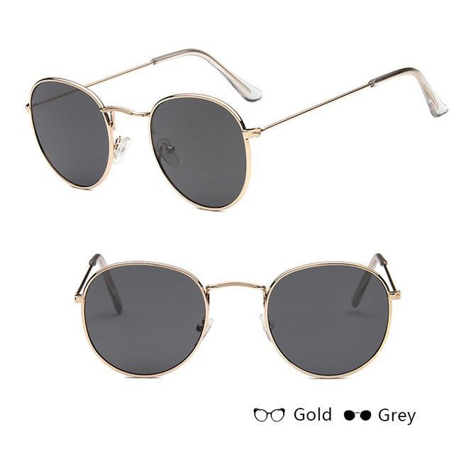 Leon Elegant Unisex Woman and Man Classic Round Sunglasses Designer Glasses Lady Round Luxury Retro Sunglasses With Vintage Mirror Oculos De Sol Gafas