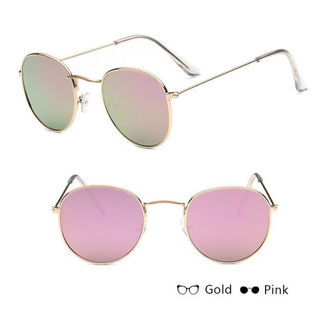 Leon Elegant Unisex Woman and Man Classic Round Sunglasses Designer Glasses Lady Round Luxury Retro Sunglasses With Vintage Mirror Oculos De Sol Gafas
