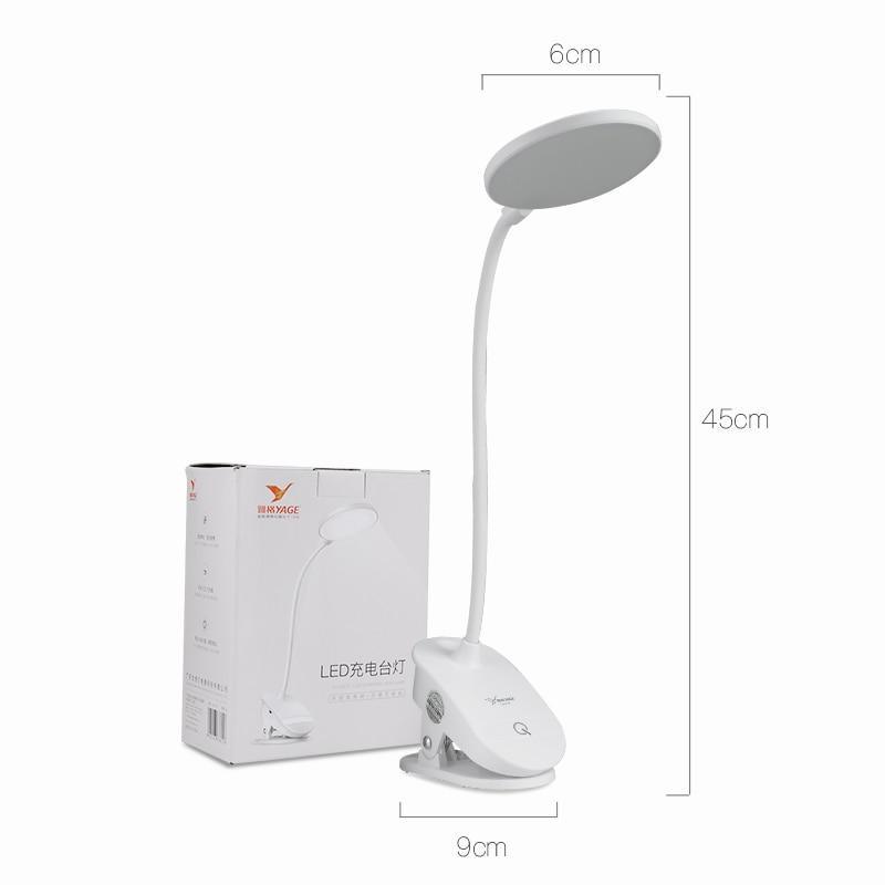 STEVVEX Clip Wireless Table Lamp For Study With 3 Modes Touch Rechargeable LED Reading Desk Lamp USB Table Light Flexo Lamps Table Reading Lamp with Clip for Desk and Bed