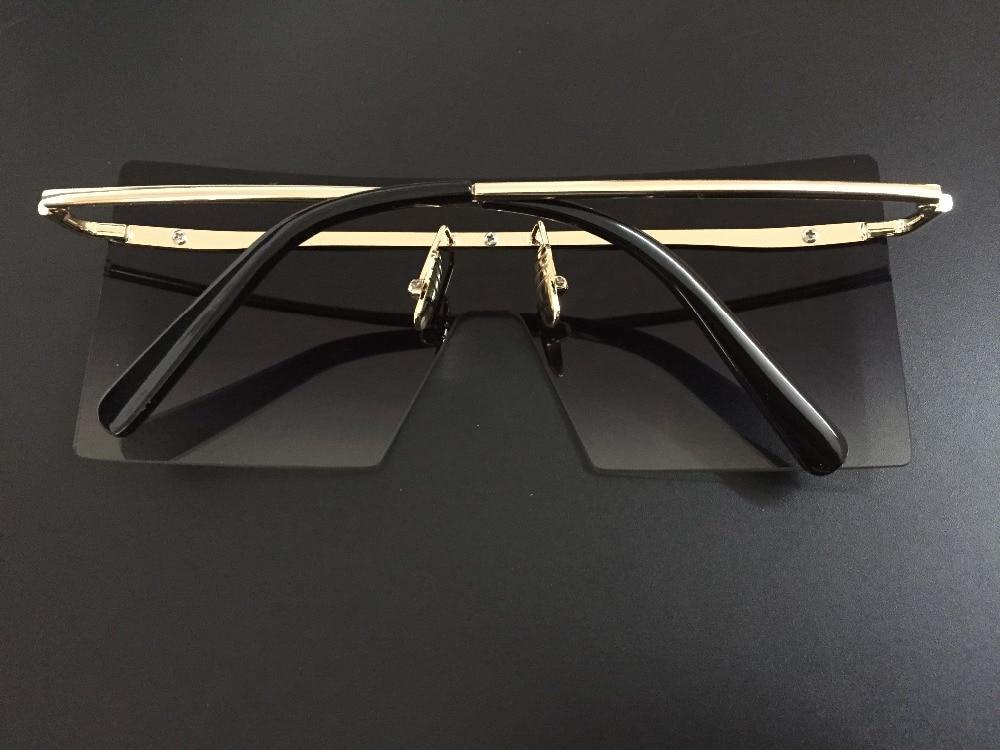 Oversized Luxury Graduent Elegnat Woman and Lady Sunglasses In Retro Vintage Modern Style Sunglasses Rimless Eyewear oculos de sol SUnglasses With UV400Protection