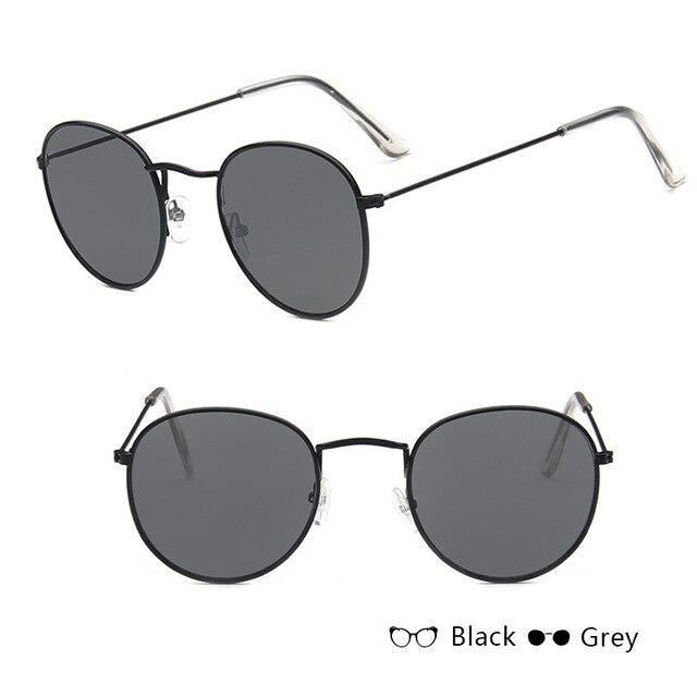 Leon Elegant Unisex Woman and Man Classic Round Sunglasses Designer Glasses Lady Round Luxury Retro Sunglasses With Vintage Mirror Oculos De Sol Gafas
