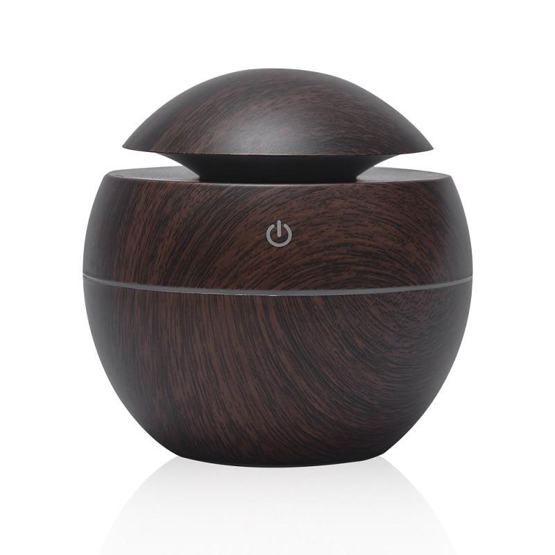 Mini Air Humidifier Ultrasonic USB Aroma Wood Grain LED Night Light Electric Essential Oil Diffuser Aromatherapy Home