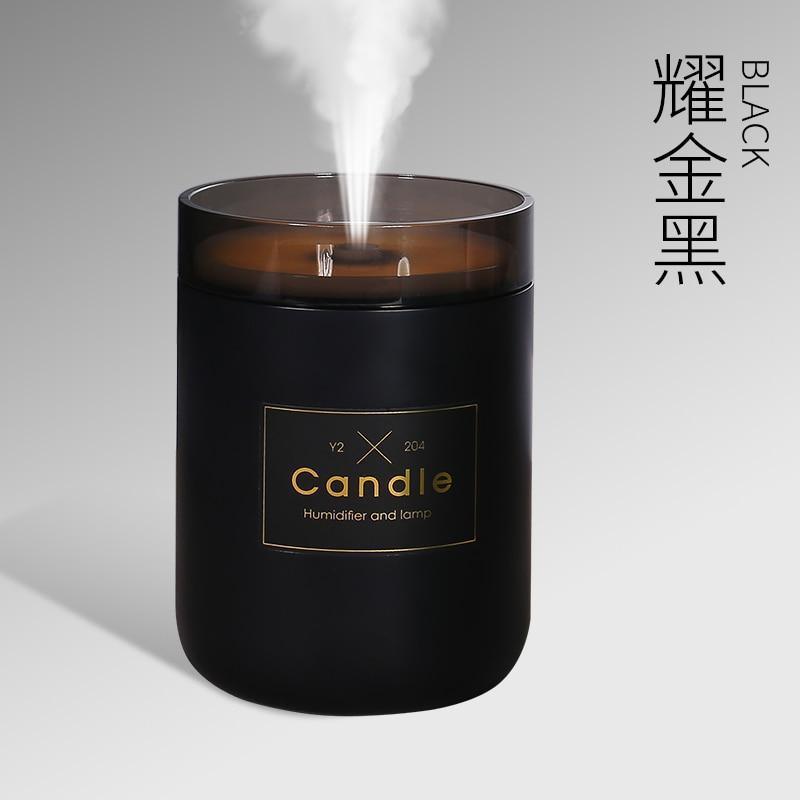 280ML Ultrasonic Air Humidifier Candle Romantic Soft Light USB Essential Oil Diffuser Car Aroma Mist Maker
