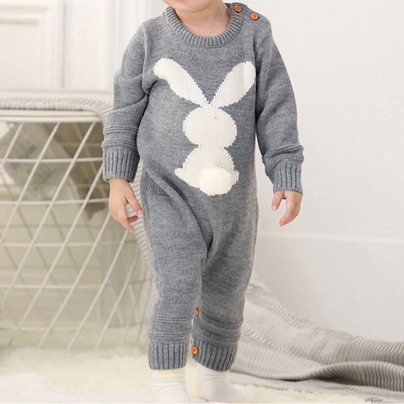 Handmade Modern Luxury Christmas Baby Rompers Newborn Rabbit Baby Jumpsuit Overall Long Sleeve Baby Boys Clothes