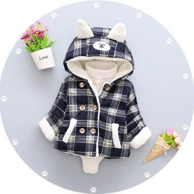 Luxury Newborn Children Plus Cute Hooded Cotton Jacket Infant Clothing for Baby Girls In Elegant Colorful Design For Winter