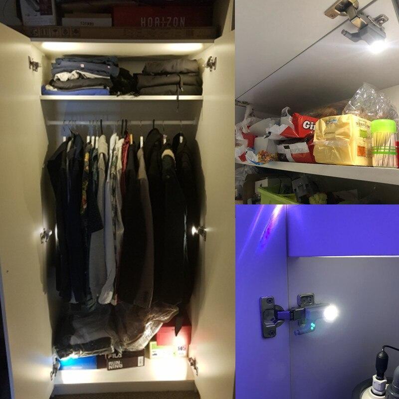 LED Inner Hinge lamp Under Cabinet Light Universal Wardrobe Light Sensor Led For Cupboard Closet Kitchen Bedroom Decor Lamp