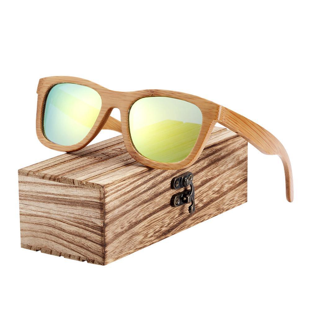 Handmade Bamboo Wood Luxury Retro Men and Women Polarized Sunglasses Beach Wooden Glasses Oculos de sol With UV400 Protection l