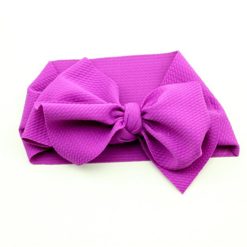 Adjustable Big Bow Headwrap Top Knot Headbands Over Sized Bow Hair Turban for Newborn Girl